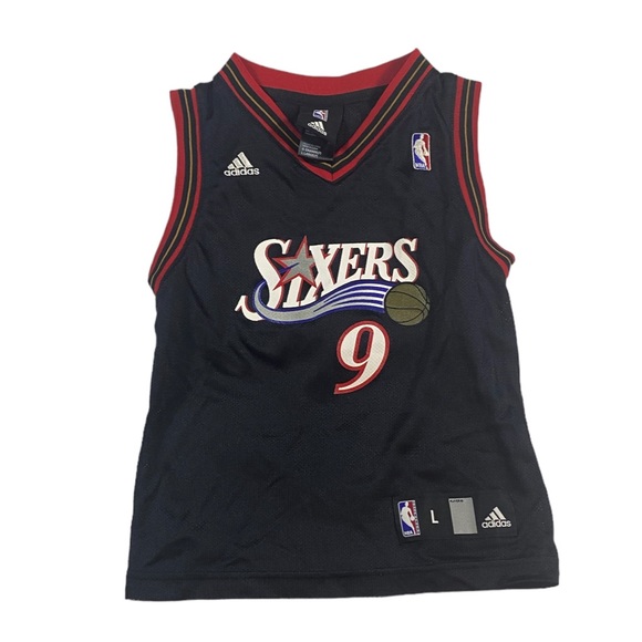 Vintage Philadelphia 76ers Andre Iguodala Large Jersey Adidas 7 Philly Red Black - Picture 1 of 3